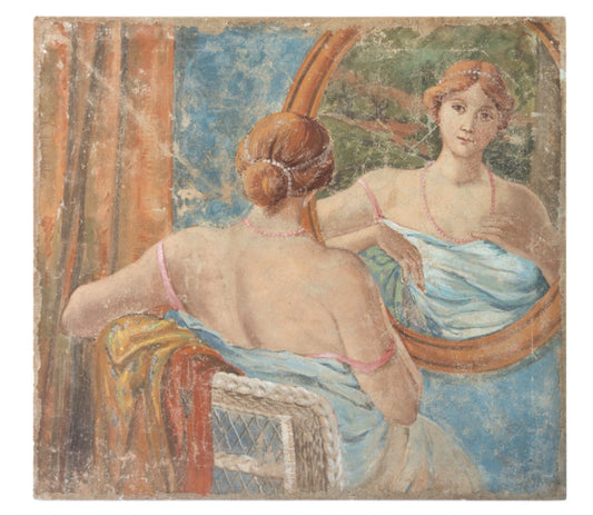 Contemplation at the Looking Glass  Italian Fresco