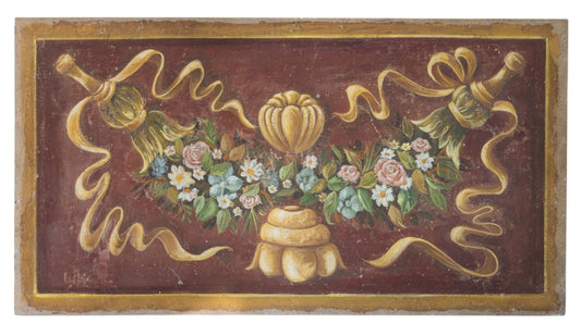 Floral with Gold Ribbons Italian Fresco