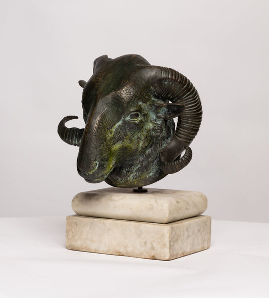 Italian Bronze Ram Head