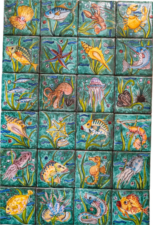 Wholesale Hand-painted Italian Tiles Marina Collection