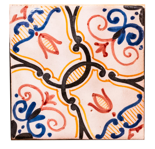 Italian Hand Painted Tulipana Tile