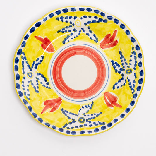 Italian Hand Painted Terracotta Starfish Plate