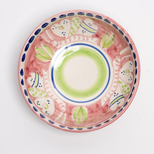 Italian Hand Painted Terracotta Butterfly Bowl