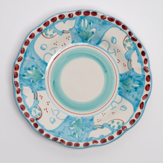 Italian Hand Painted Terracotta Whale Plate