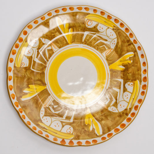 Italian Hand Painted Terracotta Grasshopper Plate