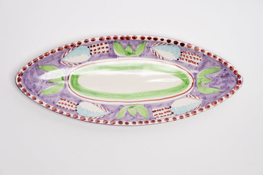Italian Hand Painted Terracotta Squid Platter