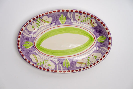 Italian Hand Painted Terracotta Butterfly Platter