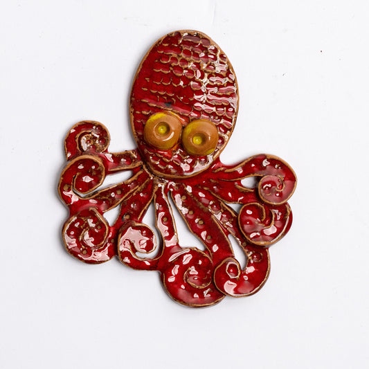 Italian Handcrafted Terracotta Octopus Ornament