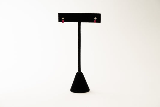 18k Yellow Gold Royal Ruby Stud Earrings