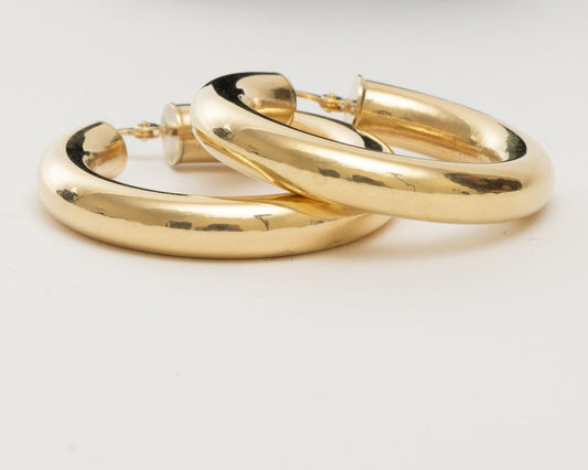 Bold Gold Vermeil Hoop Earrings